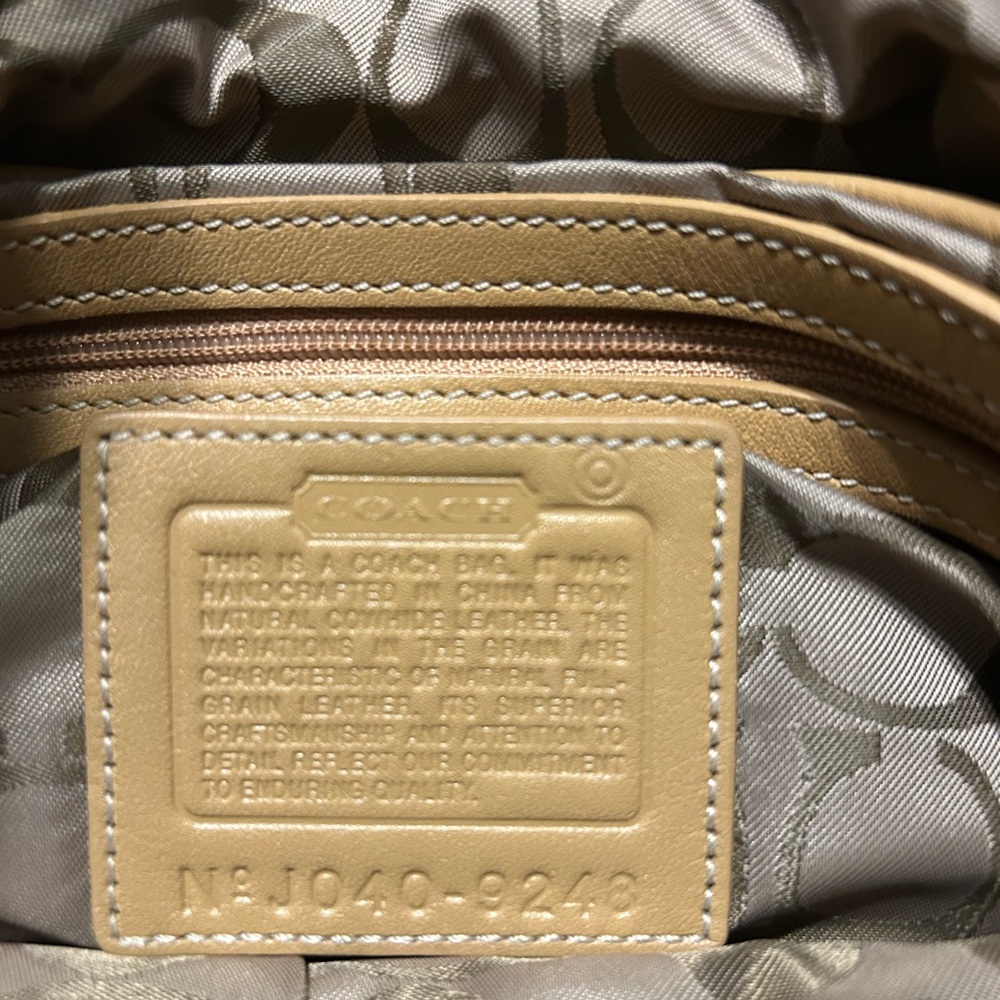 Coach Tan Leather Shoulder Bag